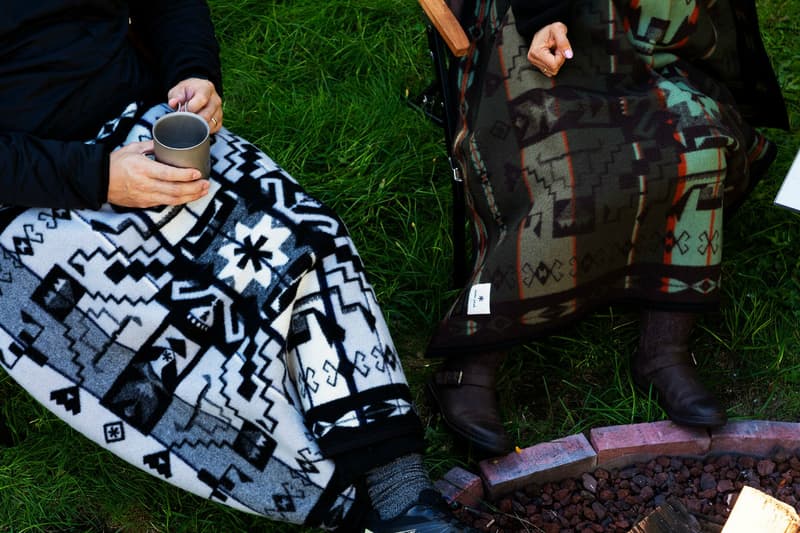 Snow Peak x Pendleton Stormpattern Blanket FW19 fall winter 2019 dark green olive grey gray colors collection line collab collaboration accessories accessory info details pic pics picture pictures price pricing image images