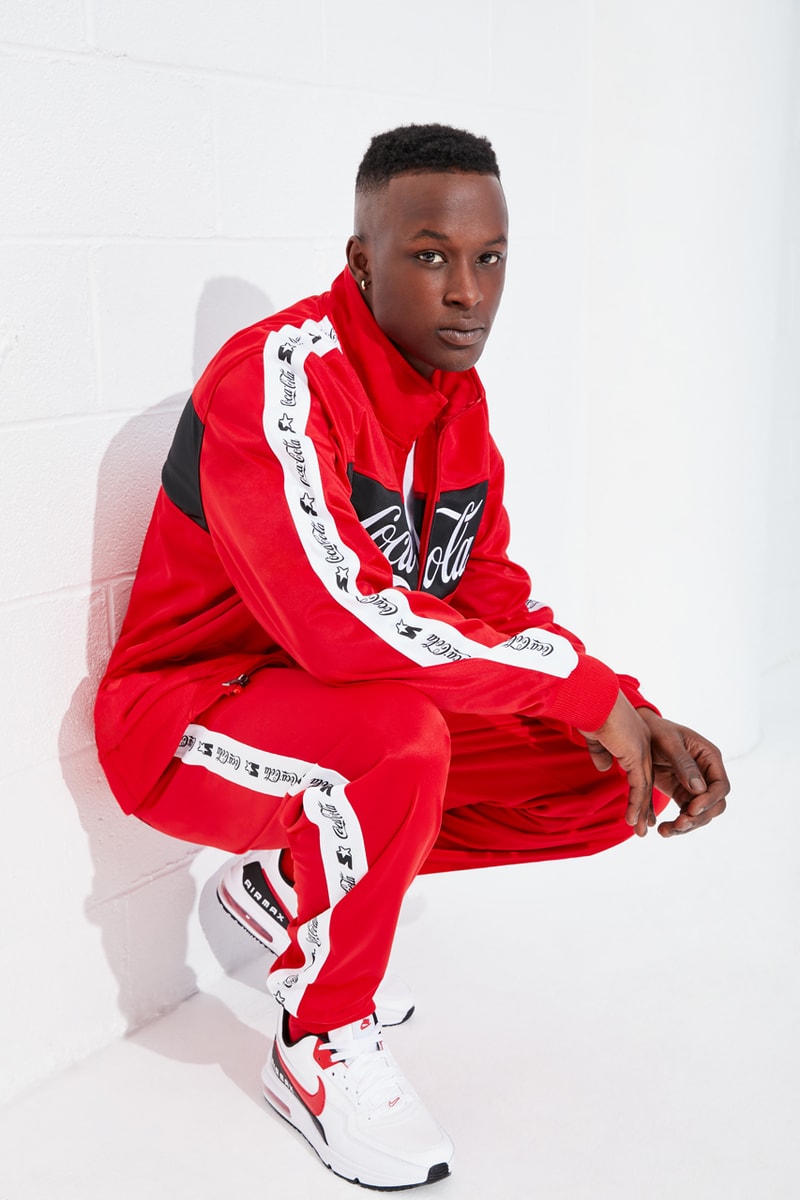 Coca-Cola Starter Black Label Capsule Collection Varsity Satin Jacket Tracksuit Crewneck Sweatshirt T-shirts Sweatpants Hats Wool Black White Red