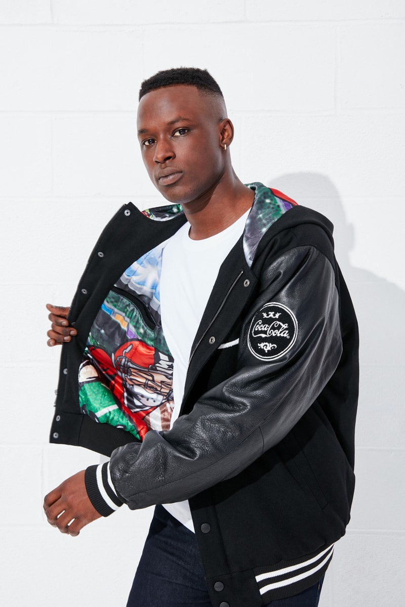 Coca-Cola Starter Black Label Capsule Collection Varsity Satin Jacket Tracksuit Crewneck Sweatshirt T-shirts Sweatpants Hats Wool Black White Red