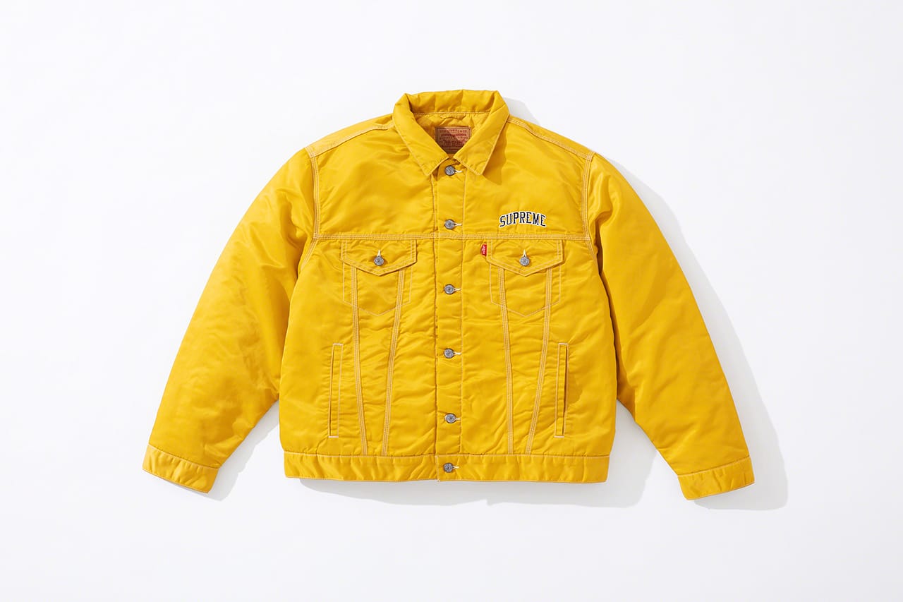 supreme camo jacket yellow