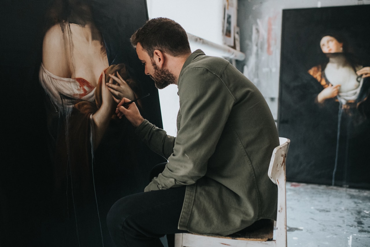 Ted Pim "Empire Lines" Exhibition The Salon Portraits Battle Scenes Flowers Oil Paintings