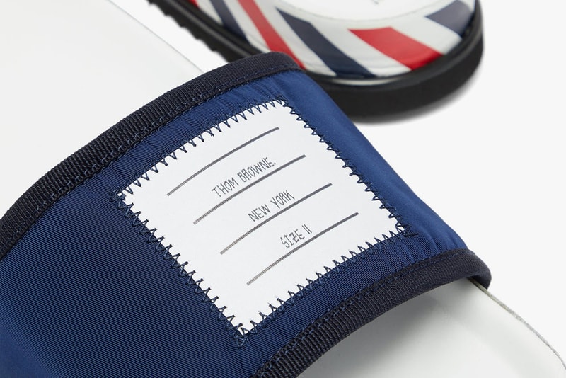 Thom Browne Tricolor-Striped Slide Sandals FW19 fall winter 2019 shoe buy colorway