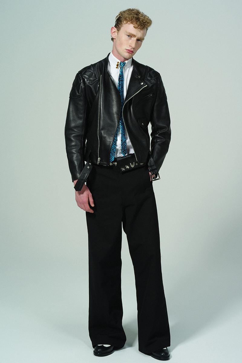 Toga Virilis Spring/Summer 2020 Lookbook Collection Yasuko Furuta Menswear 1950s '50s Inspired Romantic Colors Frills Collars Double Breasted Zazous Suits Blouson Blouse Polo Shirts Rugby Prints Sheer Fabrics