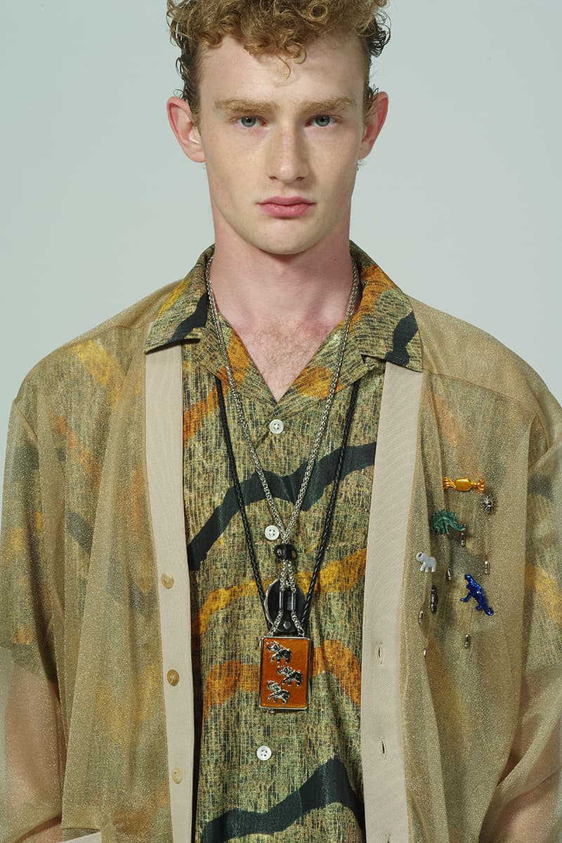 Toga Virilis Spring/Summer 2020 Lookbook Collection Yasuko Furuta Menswear 1950s '50s Inspired Romantic Colors Frills Collars Double Breasted Zazous Suits Blouson Blouse Polo Shirts Rugby Prints Sheer Fabrics