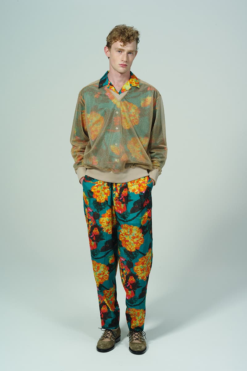 Toga Virilis Spring/Summer 2020 Lookbook Collection Yasuko Furuta Menswear 1950s '50s Inspired Romantic Colors Frills Collars Double Breasted Zazous Suits Blouson Blouse Polo Shirts Rugby Prints Sheer Fabrics