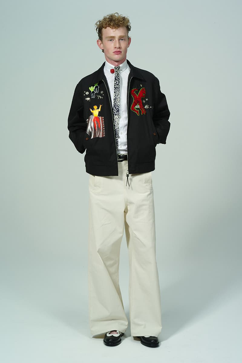 Toga Virilis Spring/Summer 2020 Lookbook Collection Yasuko Furuta Menswear 1950s '50s Inspired Romantic Colors Frills Collars Double Breasted Zazous Suits Blouson Blouse Polo Shirts Rugby Prints Sheer Fabrics