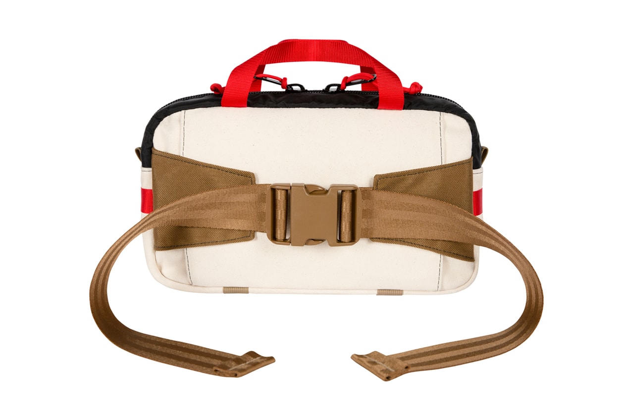 topo designs new balance 574 backpack fanny shoulder bag cream red brown all coasts Rover Quick Pack grid 