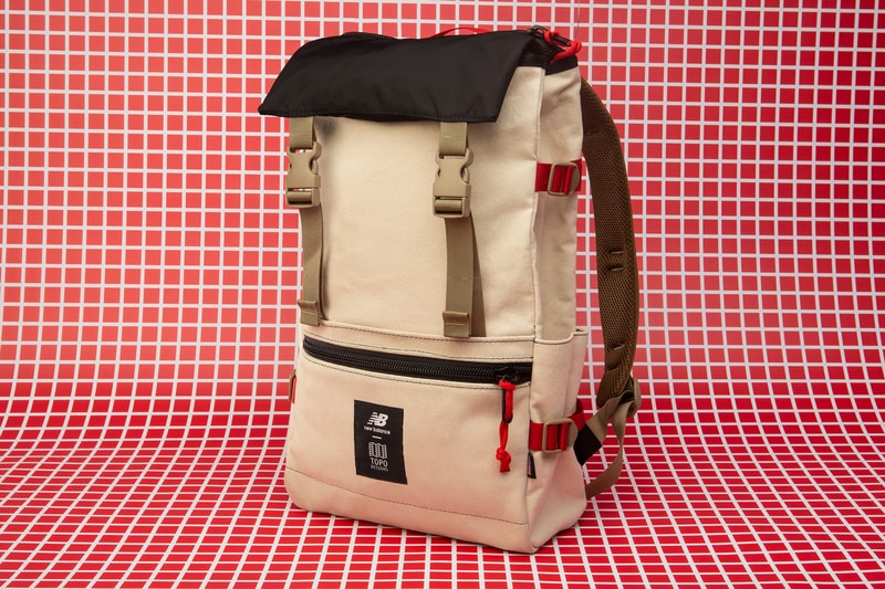 topo designs new balance 574 backpack fanny shoulder bag cream red brown all coasts Rover Quick Pack grid 