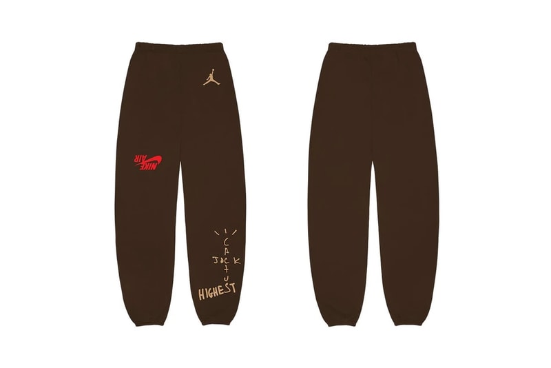 travis scott jordan highest in the room apparel brown green yellow cactus jack sweatpants sweatshirt hoodie t shirt