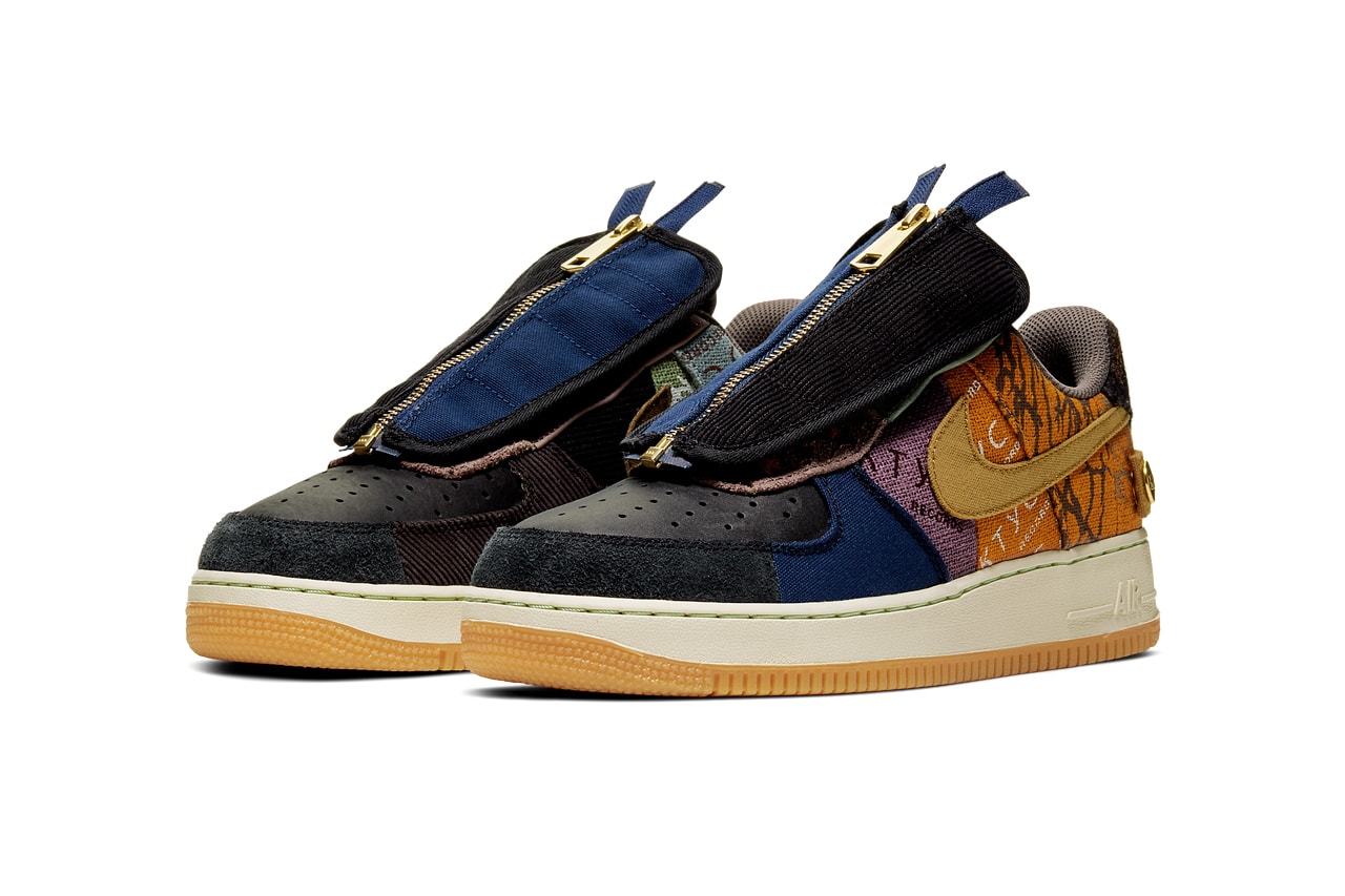 travis scott nike air force 1 low cactus jack 2019 release date info photos navy brown gum white CN2405 900
