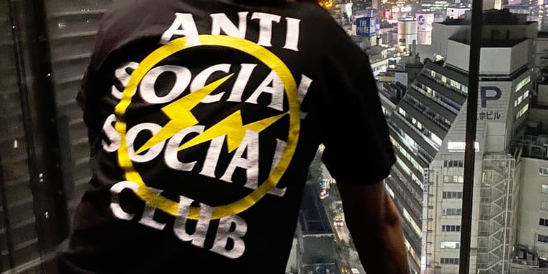 anti social social club lightning shirt