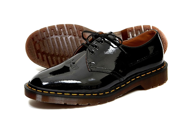 undercover dr doc martens 1461 eb fall winter 2019 fw19 black glossy patent beige release information jun takahashi we make noise not clothes release information