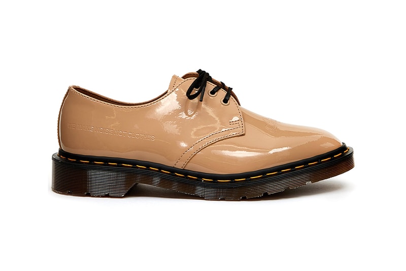 undercover dr doc martens 1461 eb fall winter 2019 fw19 black glossy patent beige release information jun takahashi we make noise not clothes release information