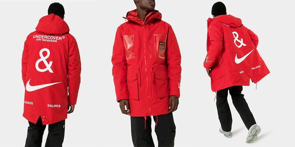 Undercover X Nike Red Fishtail Logo Print Parka Hypebeast