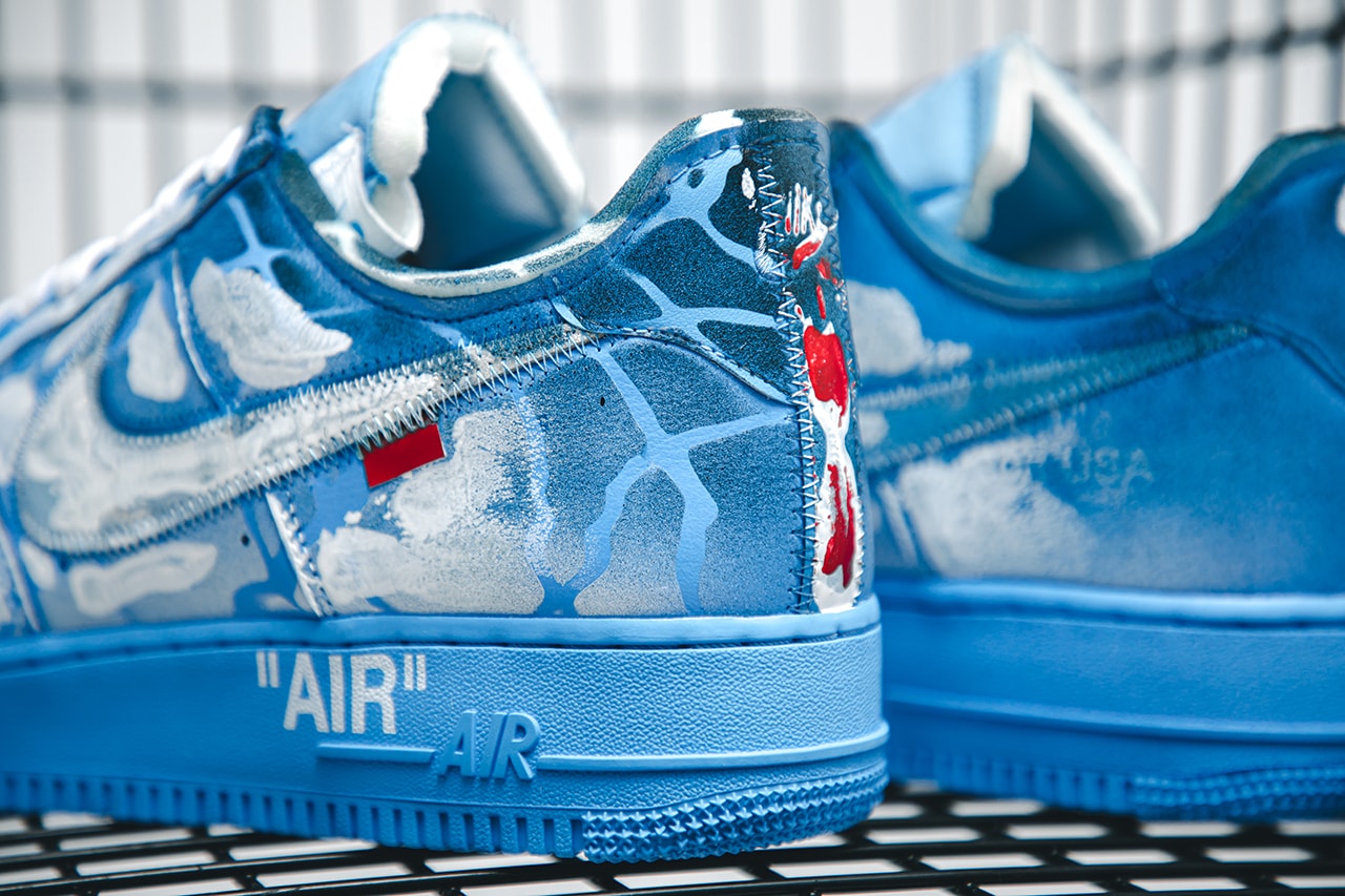 Virgil Abloh x MCA Chicago x Cassius Hirst x Nike Air Force 1 '07 Closer Look Images Up Close Official Limited Edition 20 Units Art Sneaker Collaboration