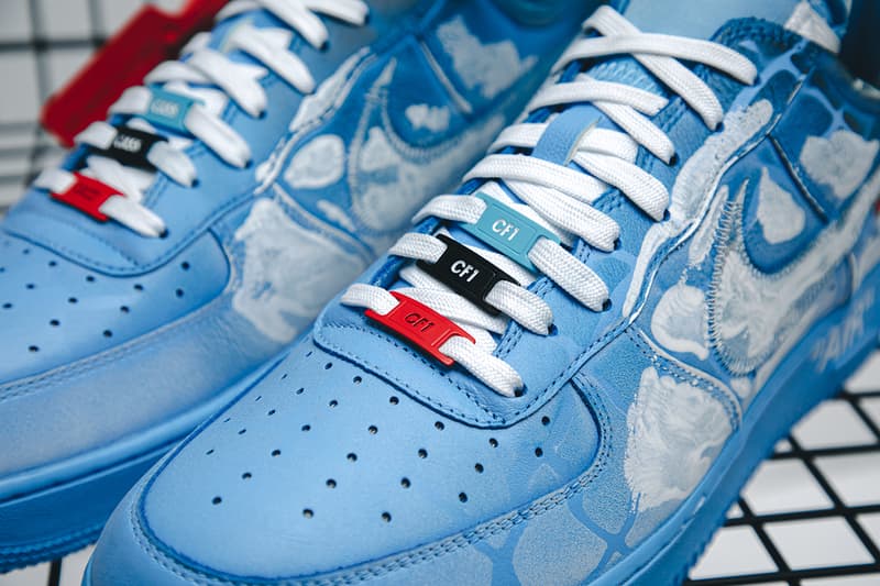 Virgil Abloh x MCA Chicago x Cassius Hirst x Nike Air Force 1 '07 Closer Look Images Up Close Official Limited Edition 20 Units Art Sneaker Collaboration