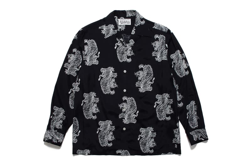 WACKO MARIA Tim Lehi Hawaiian Shirts Tiger Prints motifs long sleeve tattoo artist fire traditional japanese folk guilty parties paradise tokyo