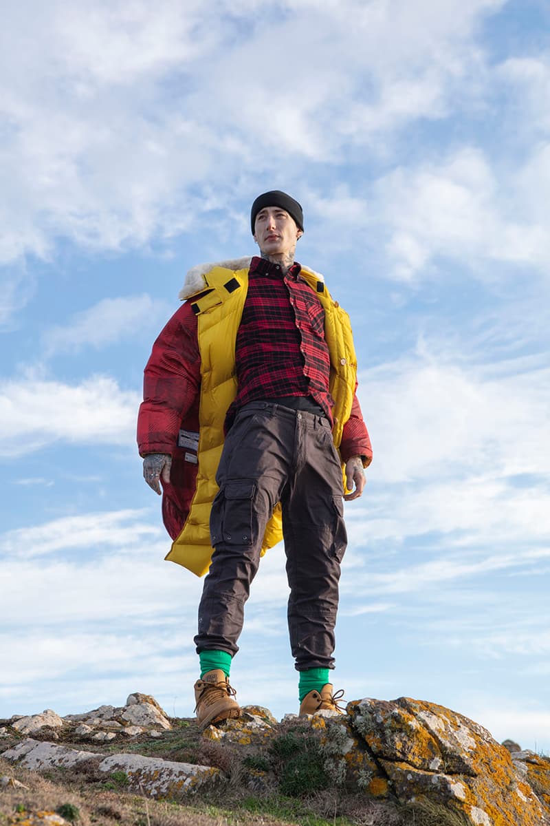 Woolrich Sustainable Collection Designed by Jeff Griffin Fall Winter 2019 FW19 Lookbook Campaign Imagery First Look Outerwear Carbon Neutral Design Studio Majocchi