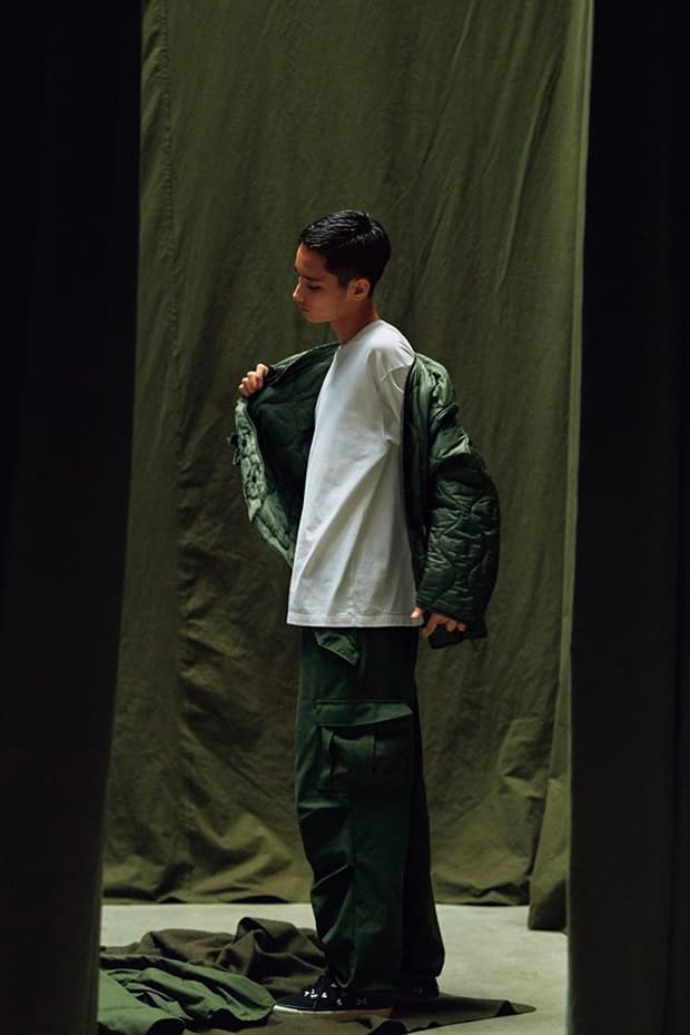 WTAPS MILL UNIFORMS Fall Winter 2019 Lookbook style tetsu nishiyama WMILL 65 JACKET NYCO SATIN olive army surplus military