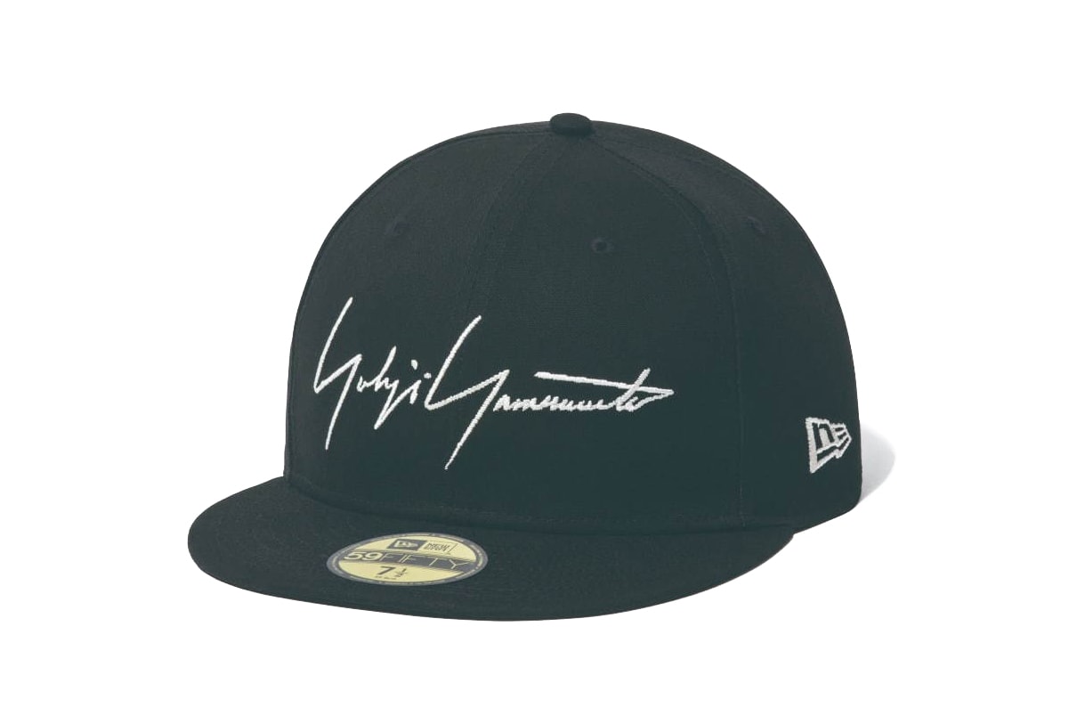 New Era japan yohji yamamoto collaboration collection hat snap back strap flat brim curved logo embroidery text fall winter 2019 fw19 backpack sling tote pouch bag document case gloves touch screen tee shirt drop release date november 1