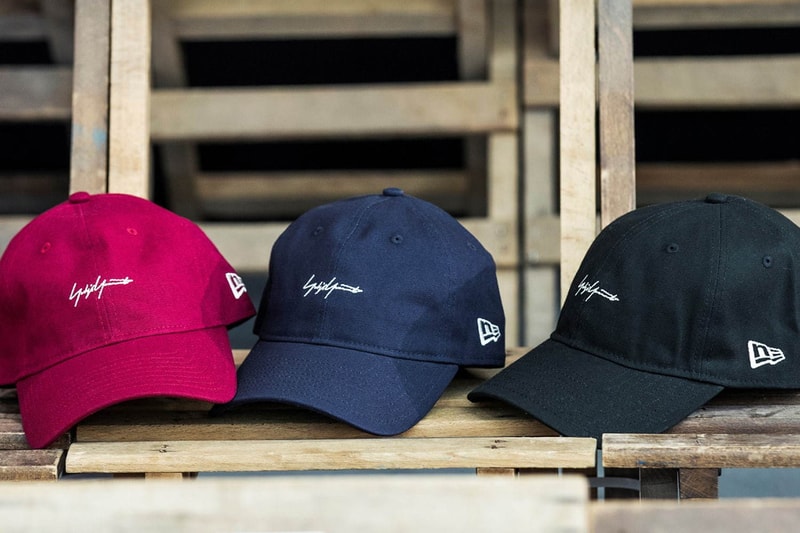New Era japan yohji yamamoto collaboration collection hat snap back strap flat brim curved logo embroidery text fall winter 2019 fw19 backpack sling tote pouch bag document case gloves touch screen tee shirt drop release date november 1