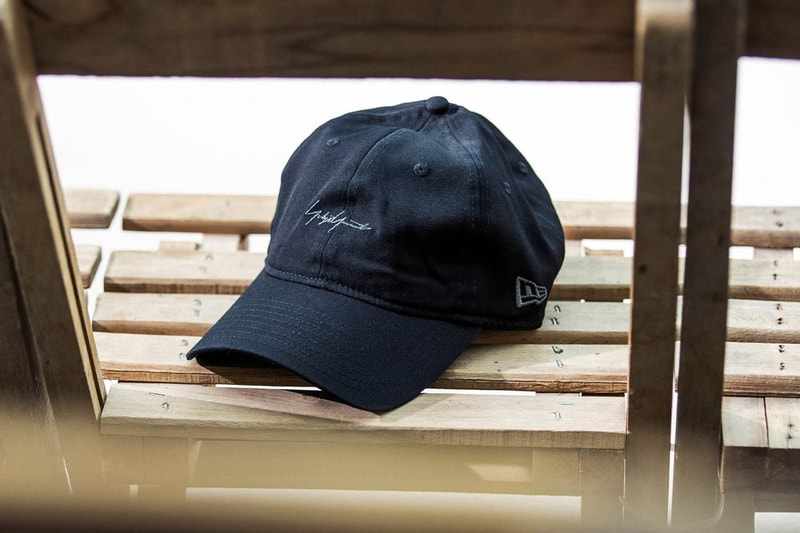 New Era japan yohji yamamoto collaboration collection hat snap back strap flat brim curved logo embroidery text fall winter 2019 fw19 backpack sling tote pouch bag document case gloves touch screen tee shirt drop release date november 1