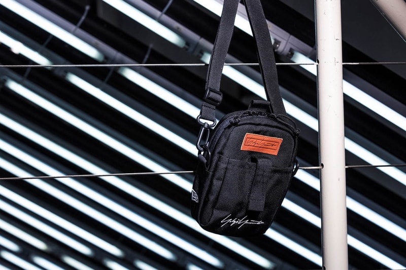 New Era japan yohji yamamoto collaboration collection hat snap back strap flat brim curved logo embroidery text fall winter 2019 fw19 backpack sling tote pouch bag document case gloves touch screen tee shirt drop release date november 1