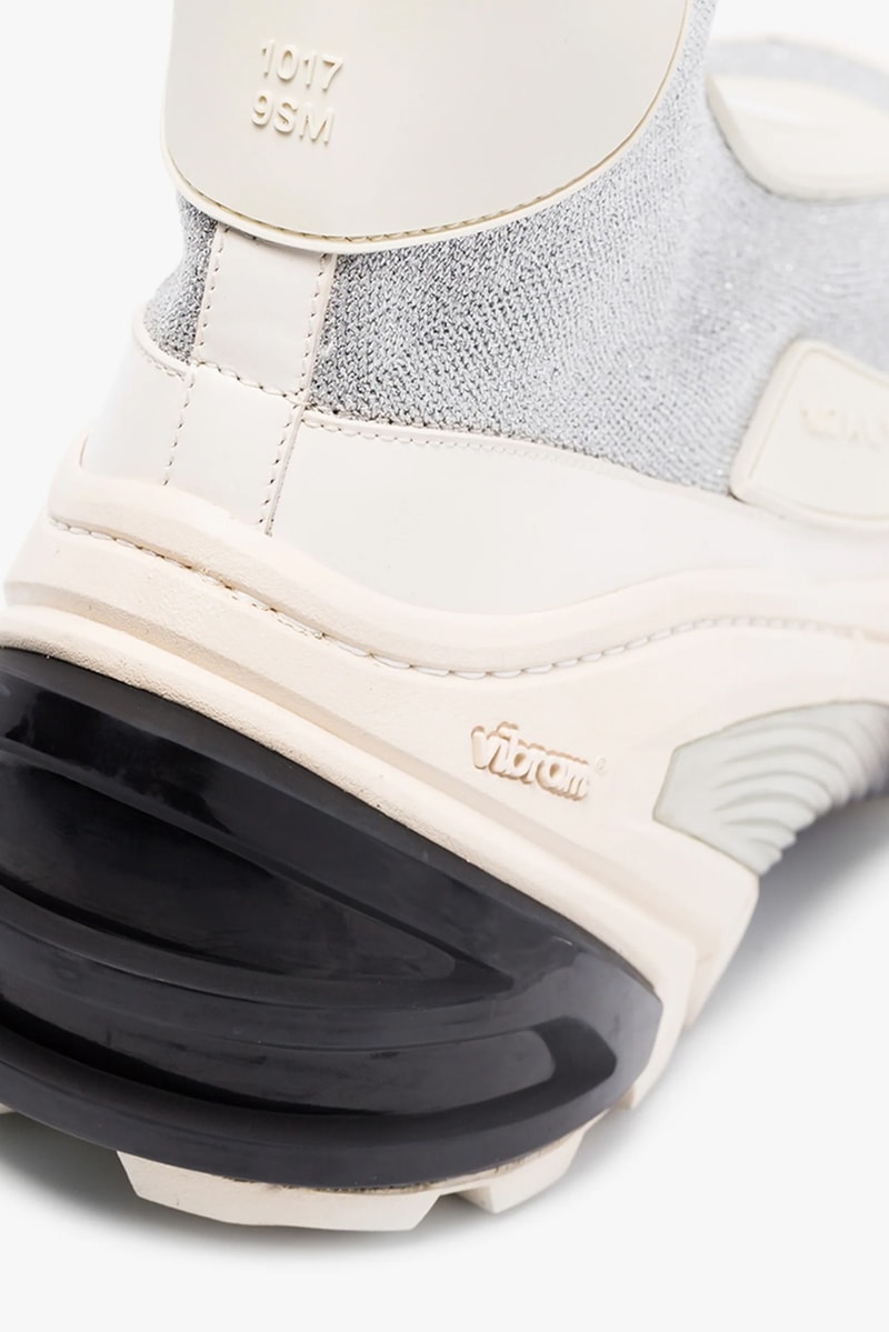 1017 ALYX 9SM White Knit Boot Sock Sneakers fall 2019 release 
