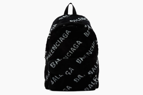 Balenciaga Faux-Fur Diagonal Everyday Backpack
