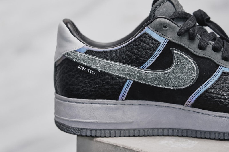A Ma Maniére x Nike Air Force 1 High “Hand Wash Cold” sneakers collaborations swoosh limited edition high low iterations version grey blue black suede leather