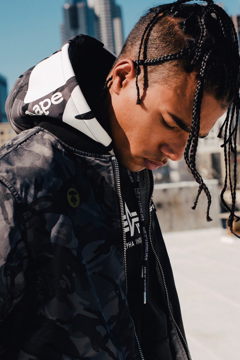 AAPE x Alpha Industries Fall/Winter 2019 Collection lookbooks outerwear jackets collaborations
