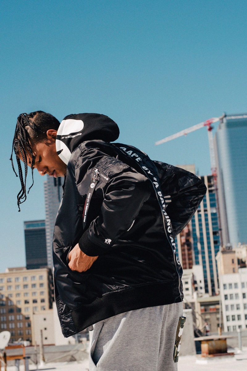 AAPE x Alpha Industries Fall/Winter 2019 Collection lookbooks outerwear jackets collaborations