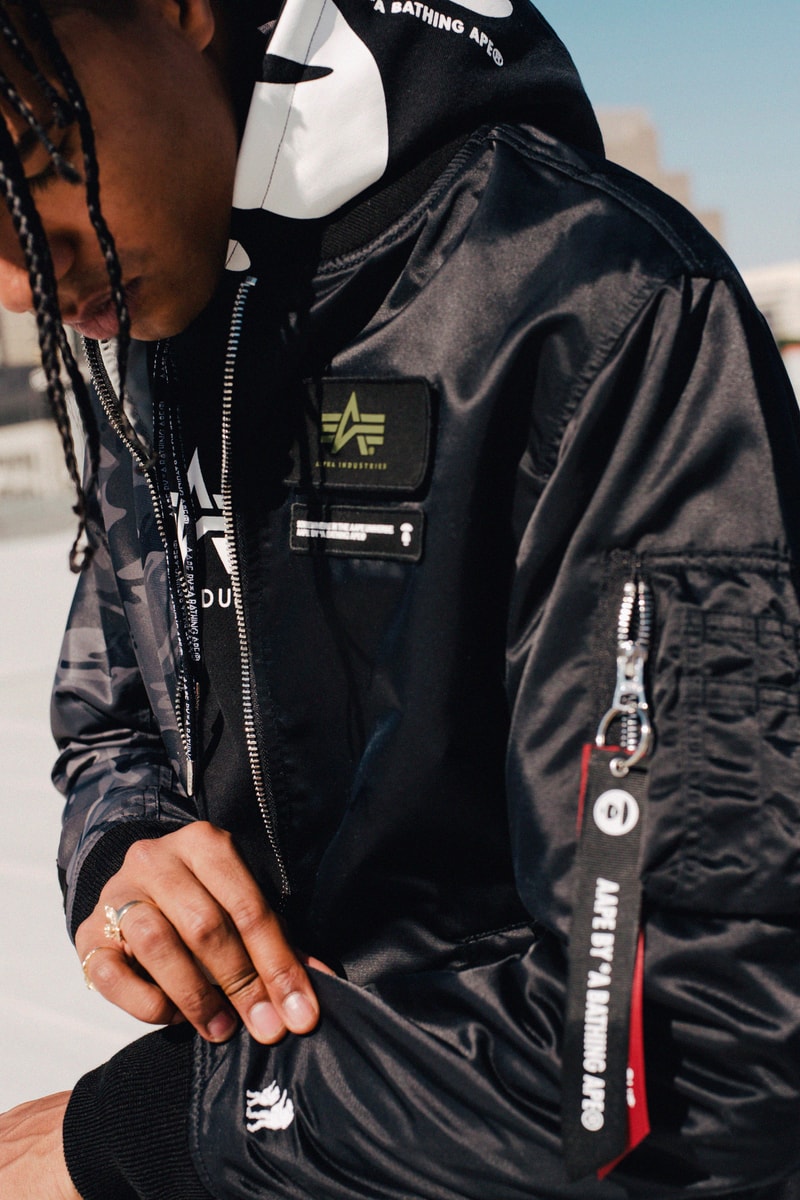 AAPE x Alpha Industries Fall/Winter 2019 Collection lookbooks outerwear jackets collaborations