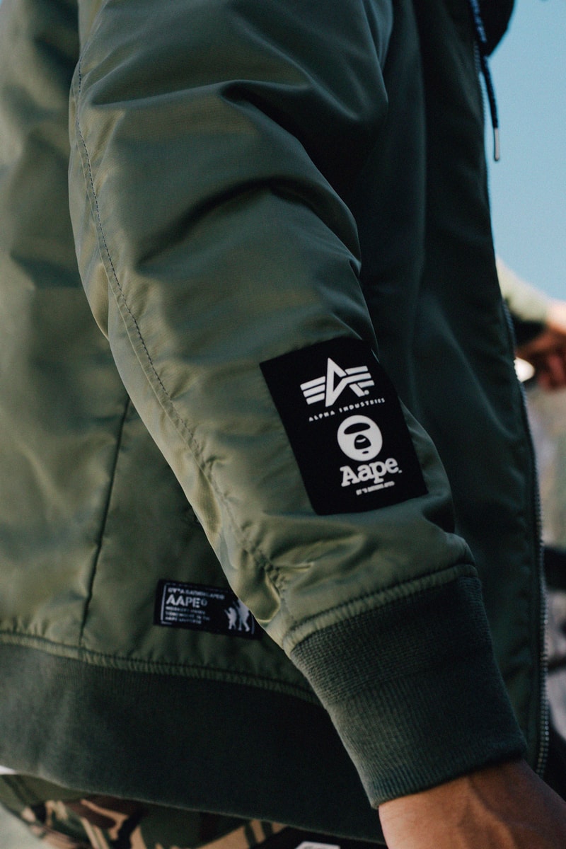 AAPE x Alpha Industries Fall/Winter 2019 Collection lookbooks outerwear jackets collaborations