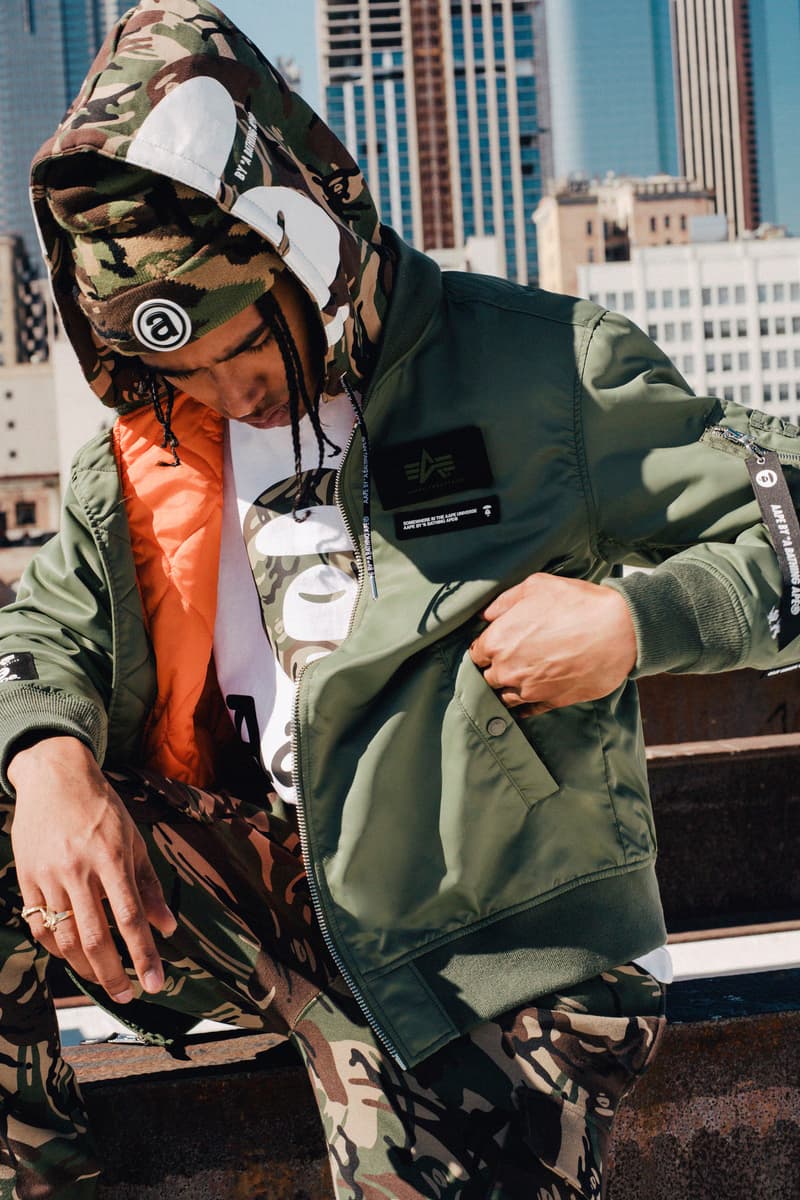 AAPE x Alpha Industries Fall/Winter 2019 Collection lookbooks outerwear jackets collaborations