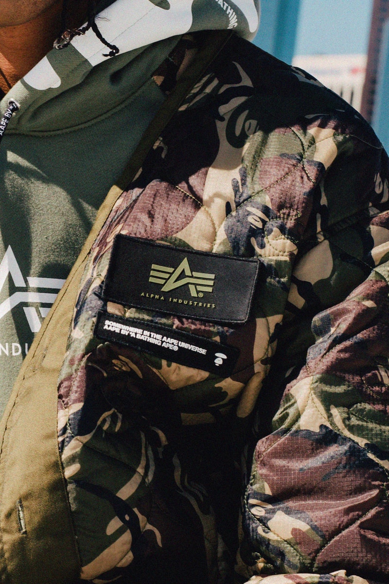 AAPE x Alpha Industries Fall/Winter 2019 Collection lookbooks outerwear jackets collaborations