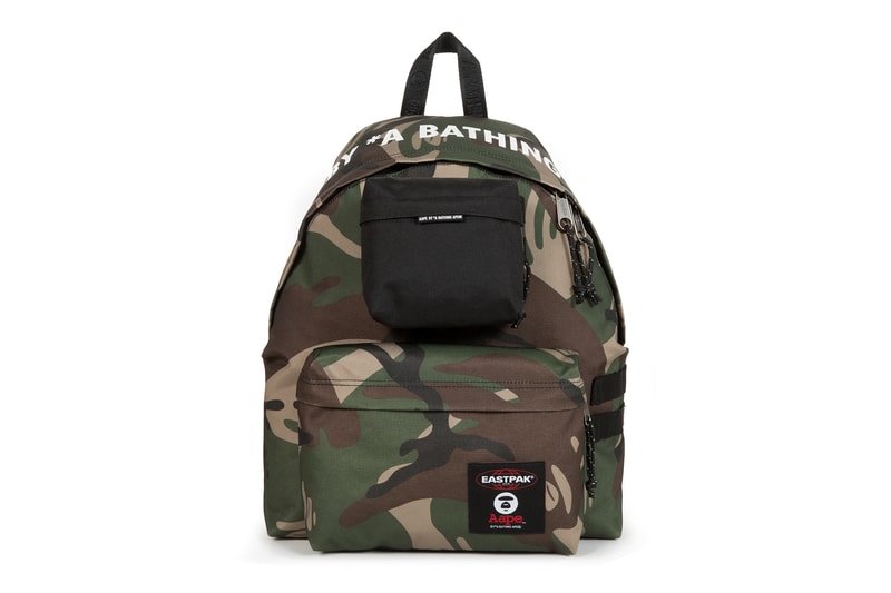 AAPE by A Bathing Ape x Eastpak Capsule bags accessories waist bags camo luggage black green carry all 