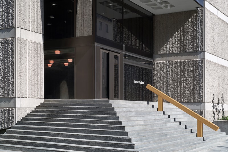 acne studios floragatan 13 headquarters building office stockholm sweden former czechoslovakian embassy jonny johansson creative director interior designer max lamb artist daniel silver abstract collages benoit lalloz light fixtures