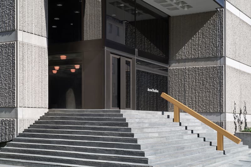 acne studios floragatan 13 headquarters building office stockholm sweden former czechoslovakian embassy jonny johansson creative director interior designer max lamb artist daniel silver abstract collages benoit lalloz light fixtures