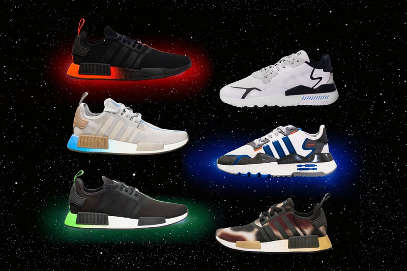 star wars adidas originals character pack nite night jogger nmd r1 darth vader yoda princess leia rey r2d2 stormtrooper release date info photos price 
