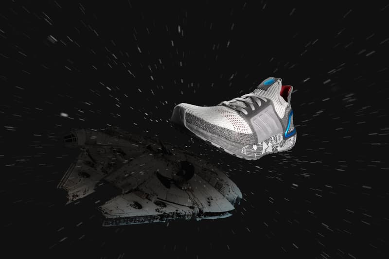 'Star Wars' x adidas Space Battle-Themed LucasFilm Pack X-Wing Starfighter Millennium Falcon Death Star Orange Blue green Black Ultraboost S&L Ultraboost 19 Alphaedge 4D