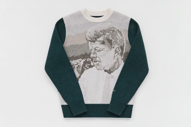 Aimé Leon Dore Third Fall/Winter 2019 Drop Collection Knits Sweaters Green Blue Black White Cream Beige John F. Kennedy JFK Michael Jordan Peregrine Falcons 