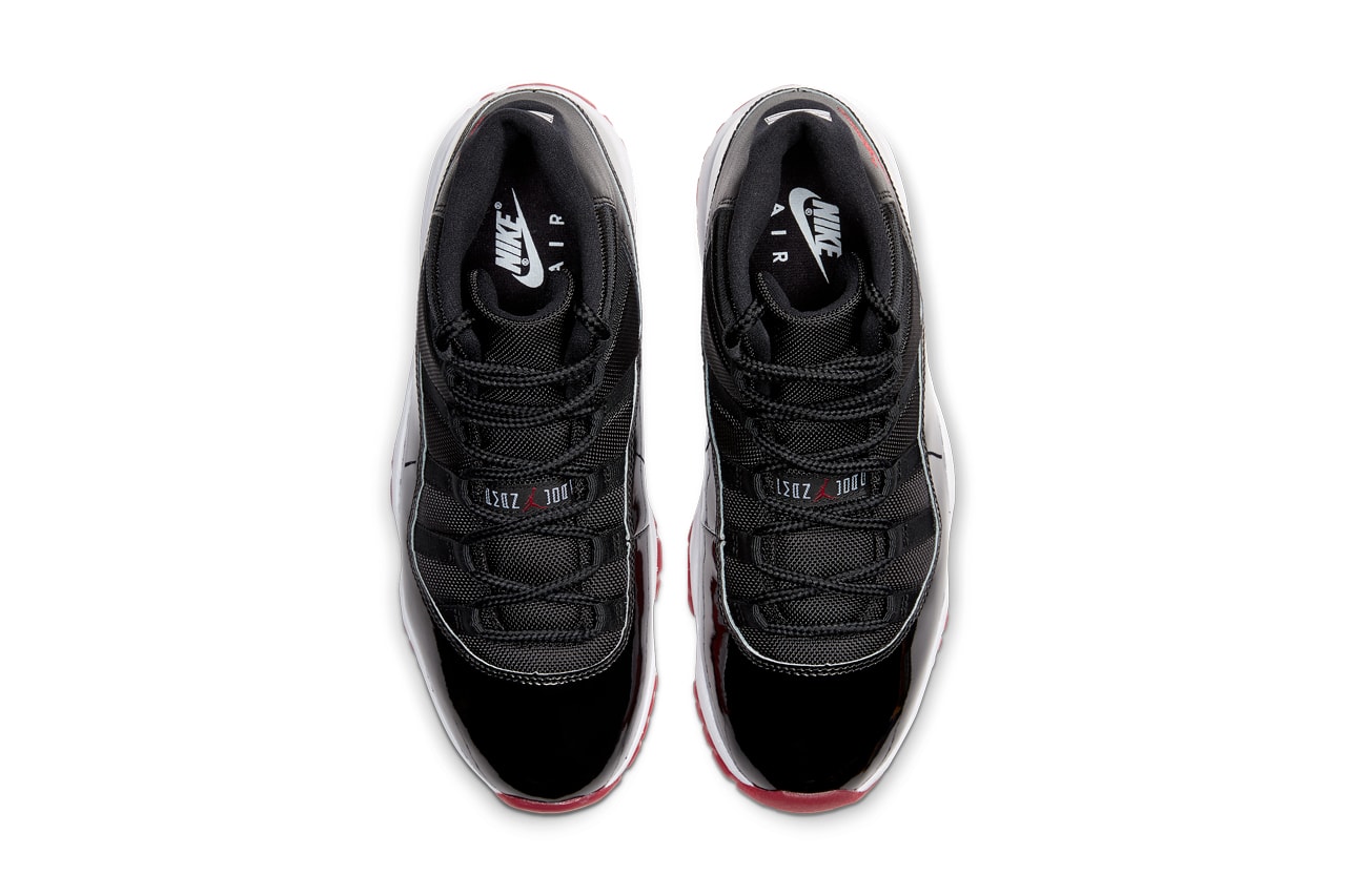 air jordan 11 bred black red patent leather 2019 378037 061 release date info photos price colorway sneaker shoe drop buy nike