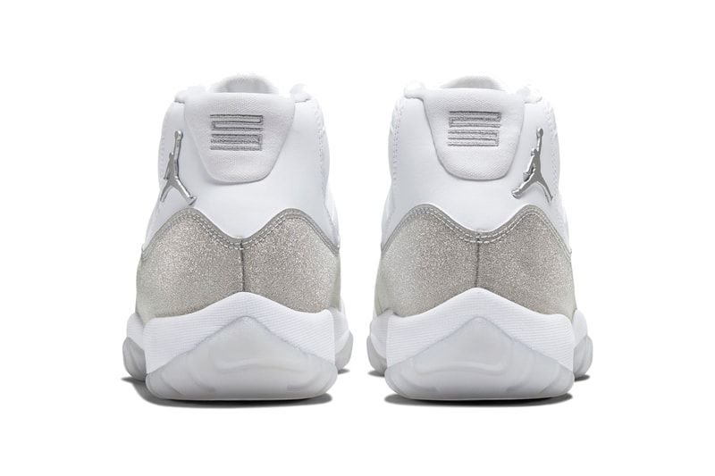 AR0715 100 air jordan brand 11 xi vast grey silver white glitter womens wmns sneakers shoes michael release date november 30 metallic