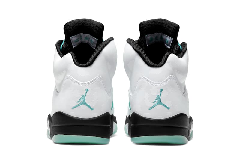 air jordan 5 island green singles day white black green teal CN2932 100 release date info price nike colorway