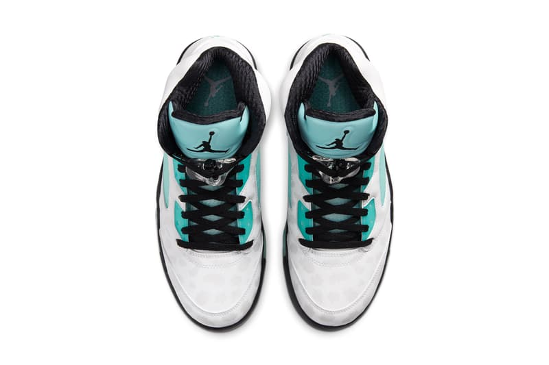 air jordan 5 island green singles day white black green teal CN2932 100 release date info price nike colorway