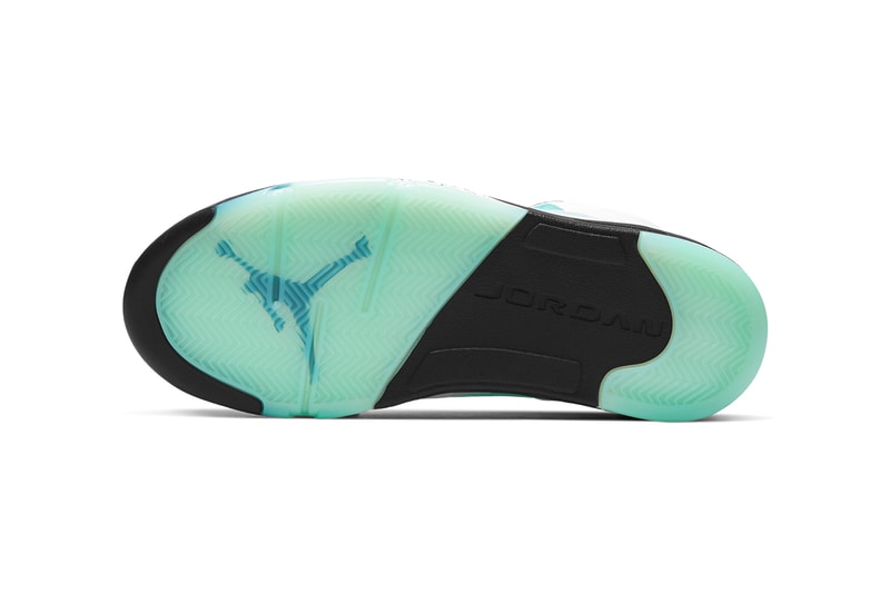 air jordan 5 island green singles day white black green teal CN2932 100 release date info price nike colorway