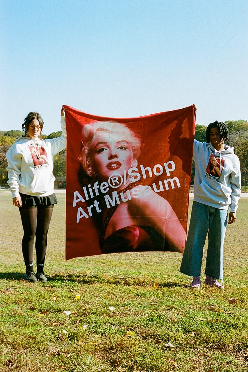 Alife Sam Shaw Marilyn Monroe Collection Info T-shirts Hoodies Towels Posters Alife Shop/Art Museum Program White Red Bone White Heather Gray 