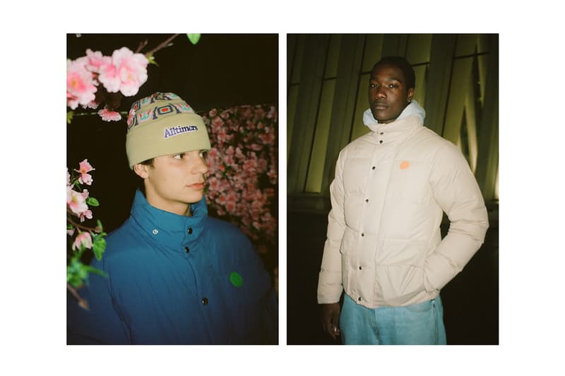 Alltimers Holiday 2019 Lookbook Collection Sweatshirts Hoodies Longsleeves Hats Soap Dispenser Beanies Puffer Jackets White Black Red Green Purple Blue Flowers