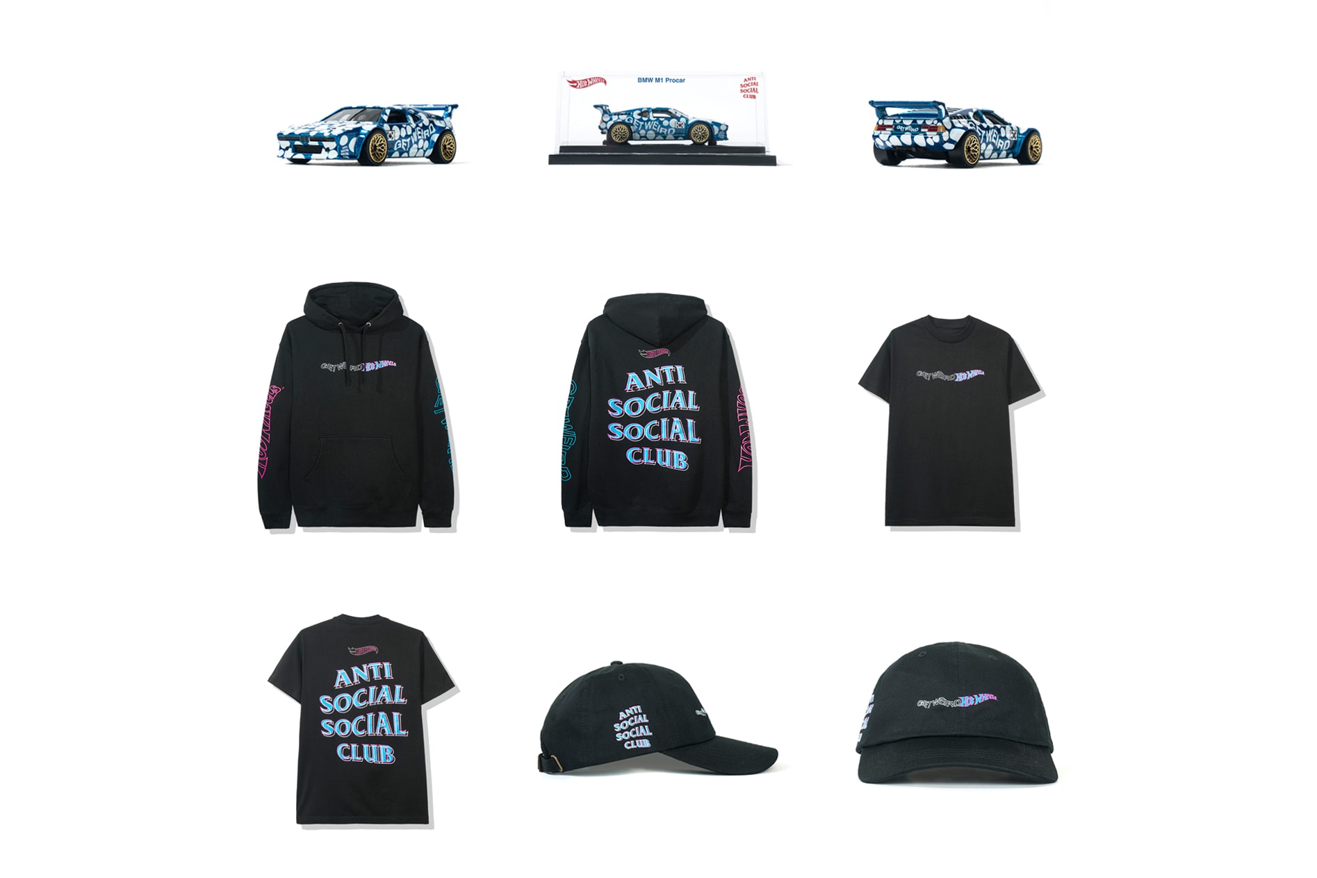 Anti Social Social Club Teases Hot Wheels Collaborations toy cars clothing 